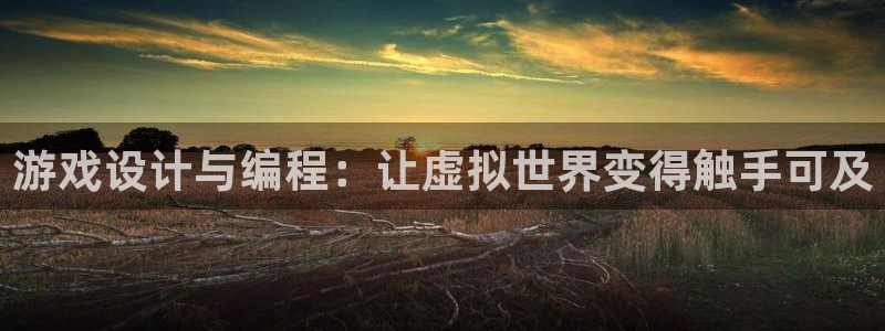 沐鸣2平台代理：游戏设计与编程：让虚拟世界变得触手可及