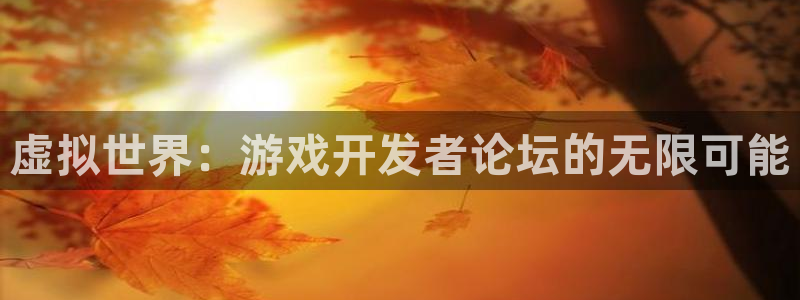 沐鸣娱乐2登录地址：虚拟世界：游戏开发者论坛的无限可能